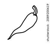 pepper in doodle style.... | Shutterstock .eps vector #2089200619