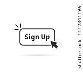 linear simple black sign up... | Shutterstock .eps vector #1112341196