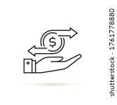 thin line cashflow or money... | Shutterstock .eps vector #1761778880