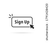 linear simple black sign up... | Shutterstock . vector #1791428420