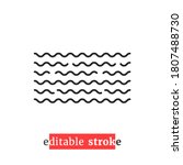 minimal editable stroke wavy... | Shutterstock .eps vector #1807488730