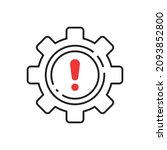 thin line failure icon with... | Shutterstock .eps vector #2093852800