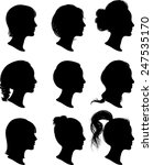 women profile silhouettes  ... | Shutterstock .eps vector #247535170