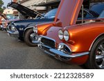 Orange Retro Chevrolet Corvette ...