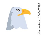eagle bird fill style icon... | Shutterstock .eps vector #1665667183