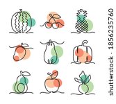 icons set of one line design of ... | Shutterstock .eps vector #1856235760