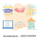 inspirational and covid... | Shutterstock .eps vector #1907159599