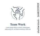 team work  cooperation or... | Shutterstock .eps vector #1668235909