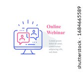 webinar concept  online course  ... | Shutterstock .eps vector #1684665589