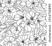 seamless pattern of blooming...