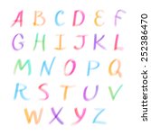 vector english alphabet  ... | Shutterstock .eps vector #252386470
