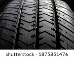 winter tire on a black background