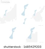 dotted japan map set  ishikawa | Shutterstock .eps vector #1685429203
