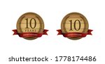 set of brown wooden circle... | Shutterstock .eps vector #1778174486