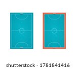 light blue futsal court set... | Shutterstock .eps vector #1781841416