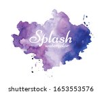abstract purple watercolor on... | Shutterstock .eps vector #1653553576
