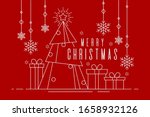 happy christmas banner of white ... | Shutterstock .eps vector #1658932126