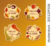 set of autumn banners  badges... | Shutterstock .eps vector #2021209106