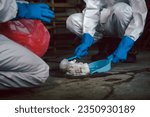 Small photo of Absorb Spillage, How to Contain Chemical Spill, Part of Steps for Dealing with Chemical Spillage, Spill Clean-up Procedures, Basic Practical Training for Chemical Spill Clean-up.