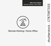 home office icon. remote... | Shutterstock .eps vector #1787087333