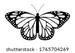 Black And White Butterfly In A...