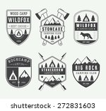 set of vintage camping labels ... | Shutterstock .eps vector #272831603