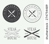 set of vintage restaurant logo  ... | Shutterstock .eps vector #274754489