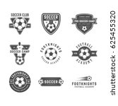 set of vintage soccer or... | Shutterstock . vector #625455320