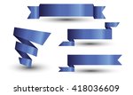banner ribbon vector set | Shutterstock .eps vector #418036609