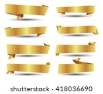banner ribbon vector set | Shutterstock .eps vector #418036690