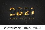 inscription 2021 happy new year ... | Shutterstock .eps vector #1836274633