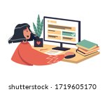 online learning vector stock... | Shutterstock .eps vector #1719605170