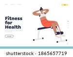 fitness for health landing page ... | Shutterstock .eps vector #1865657719