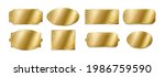 gold or brass plates  golden... | Shutterstock .eps vector #1986759590