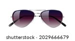 realistic sunglasses aviator... | Shutterstock .eps vector #2029666679