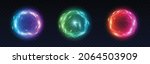 set of magical electric balls ... | Shutterstock .eps vector #2064503909