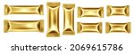 set of realistic flow golden... | Shutterstock .eps vector #2069615786