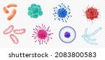 viruses  germs and bacteria ... | Shutterstock .eps vector #2083800583