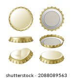 set of realistic golden crown... | Shutterstock .eps vector #2088089563