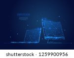 laptop and monitor. computers... | Shutterstock .eps vector #1259900956
