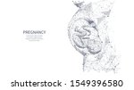 closeup of an abstract pregnant ... | Shutterstock .eps vector #1549396580