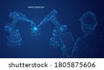 abstract polygonal engineer... | Shutterstock .eps vector #1805875606