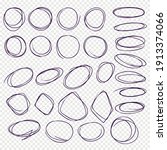  hand drawn circle line sketch... | Shutterstock .eps vector #1913374066