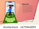 online mobile shopping vector... | Shutterstock .eps vector #1675062859