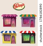 different colors of a store... | Shutterstock .eps vector #1786182890