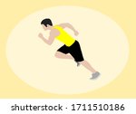 the sport man runing vector | Shutterstock .eps vector #1711510186