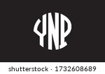 YNP Circle Emblem Abstract Monogram Letter Mark Vector Logo Template