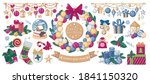 a set of christmas and new year ... | Shutterstock .eps vector #1841150320