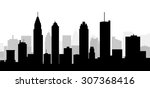 atlanta city skyline | Shutterstock .eps vector #307368416