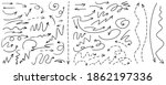 vector set of drawn arrows.... | Shutterstock .eps vector #1862197336